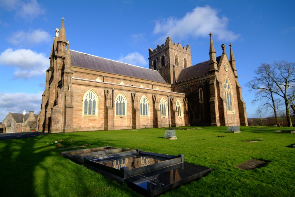 St Patrick’s Cathedral in Armagh, a Gothic-style church linked to Viking and early Christian history.