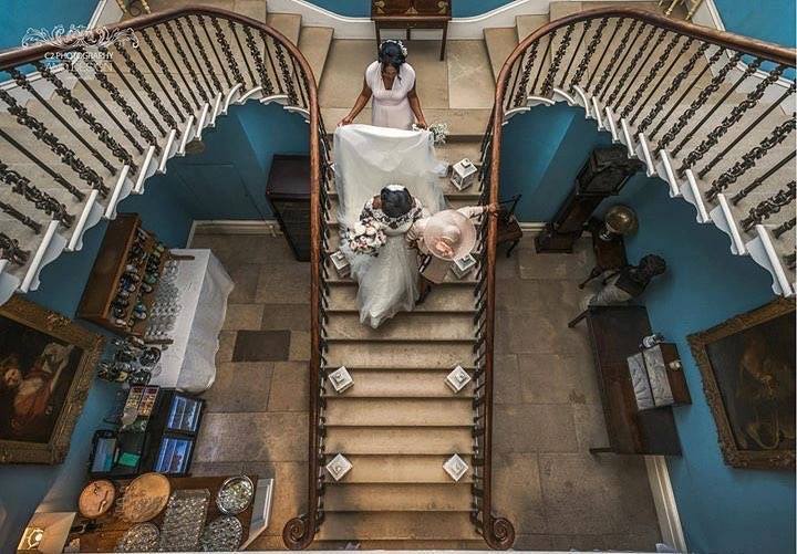 wedding-collection-bride-staircase-drenagh-house-londonderry