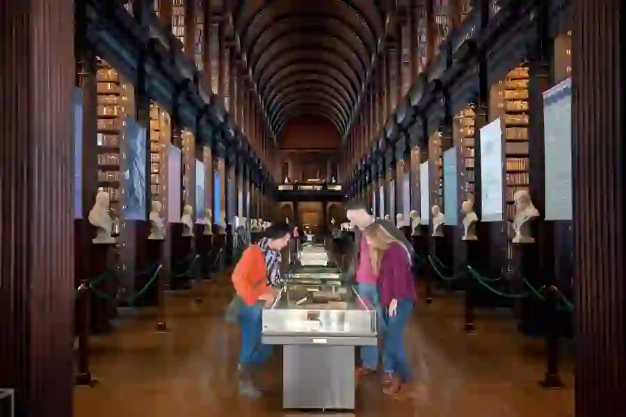 People-in-trinity-college-library