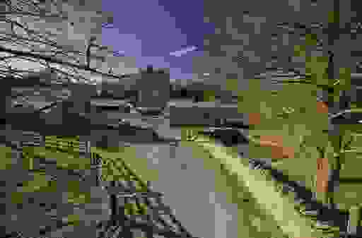 Castle Ward estate in County Down, surrounded by farm buildings and stone walls where Game of Thrones was filmed.