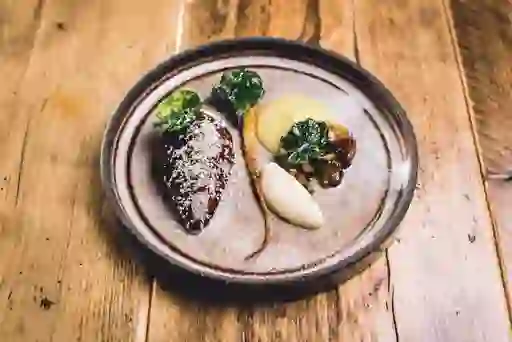 Fine dining dish served at The Muddlers Club restaurant in Belfast city.