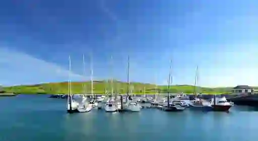 Boats docked at Dingle Harbour, County Kerry.