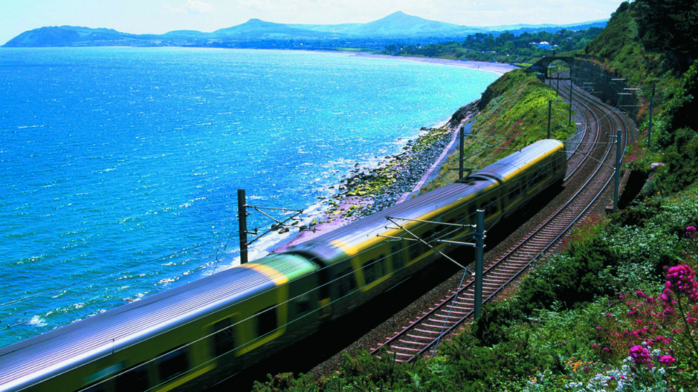 Dublin coast Dalkey DART 1280x768