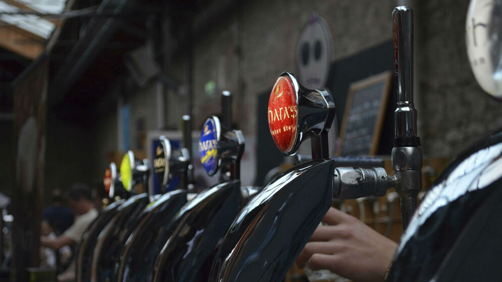 Microbreweries beer taps